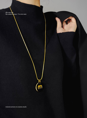 大牌钛钢毛衣链女爆款