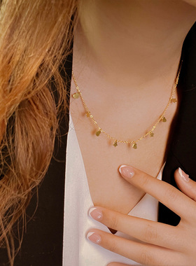 欧拉拉钛钢不掉色项链心心五角星