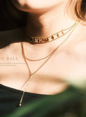 少女锁骨链不掉色不锈钢