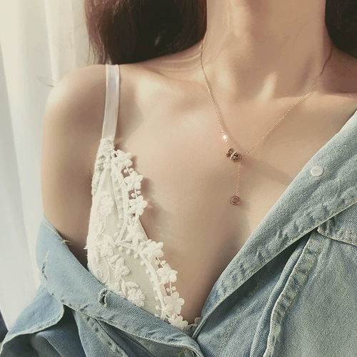 Сексуальная подвеска, приталенное ожерелье, цепочка до ключиц из нержавеющей стали, популярно в интернете, изысканный стиль