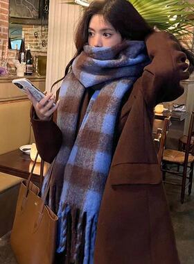 圣诞节围巾仿羊绒女秋冬