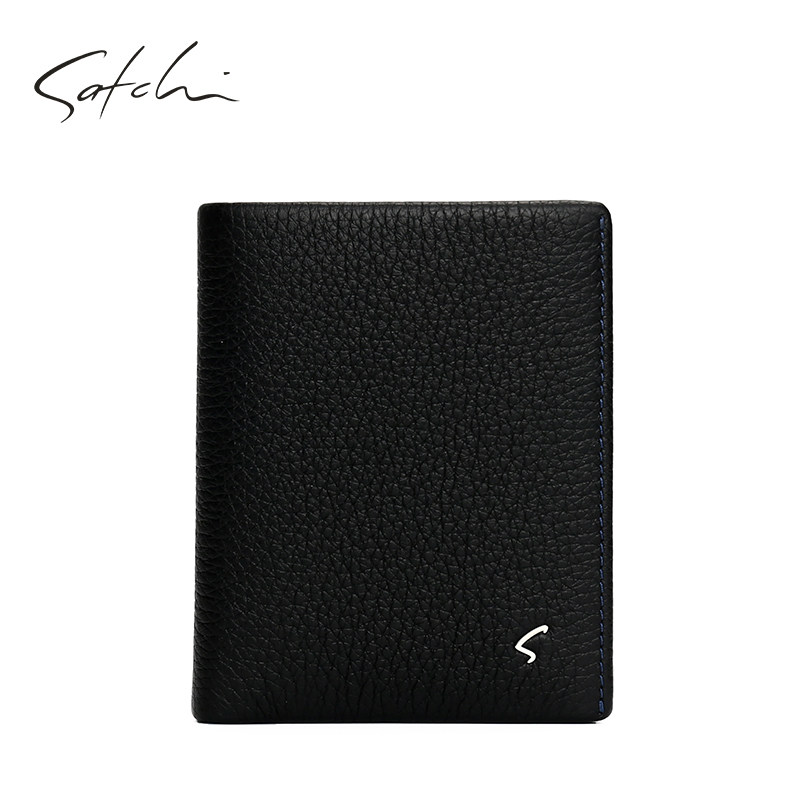 沙驰真皮青年简约头层票夹商务男包 satchi沙驰钱包