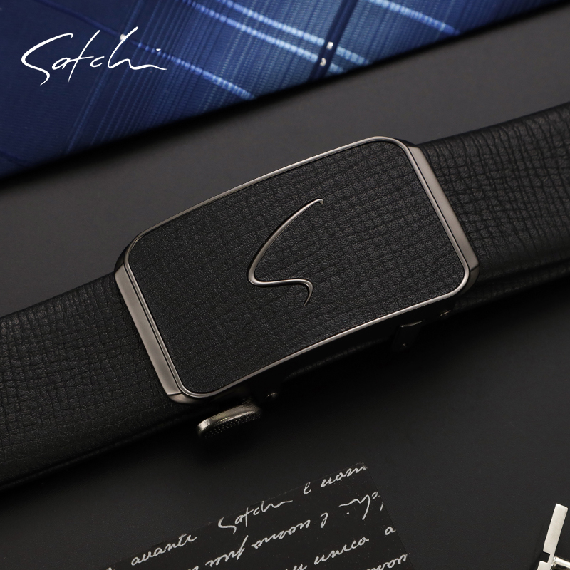 沙驰男真皮商务大气头层牛皮裤带 satchi沙驰腰带/皮带/腰链