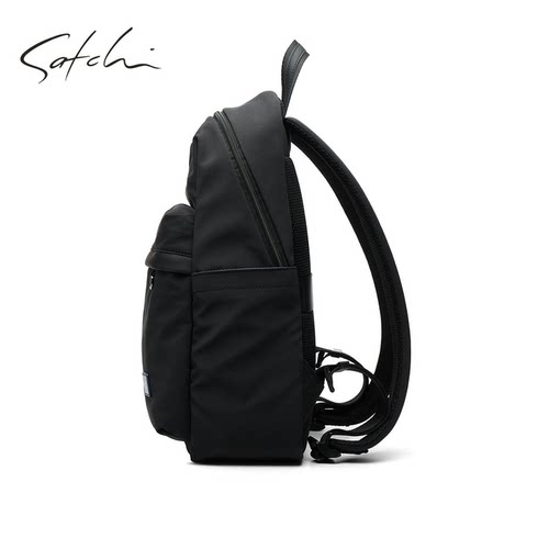 SATCHI/沙驰双肩包男士休闲通勤背包短途旅行书包时尚尼龙电脑包 - 图1