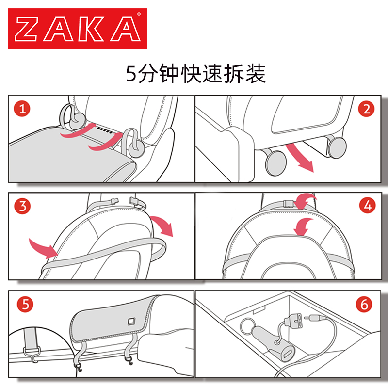 ZAKA特斯拉Model3& Y前排座椅专用纳帕皮革记忆自动感应通风坐垫-图3