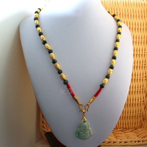 Плетеный браслет из красной нити, золотой браслет с одной бусиной, ожерелье из жемчуга, подвеска, ремешок подходит для мужчин и женщин, 24 карат