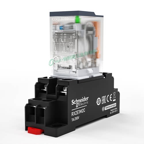 施耐德继电器中间RXM2LB2BD/DC24V/220V伏4ab/p7小型交流14脚8脚 - 图3