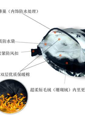 滑雪手套男女冬季加绒加厚保暖防水户外骑行情侣款触屏拉链摩托车