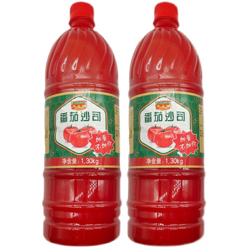 单瓶】番茄沙司天天顺商用1.3kg大瓶家庭装薯条番茄酱拍2瓶可包邮 - 图3
