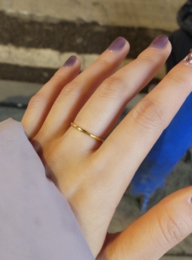 复古小众简约古法素圈高级感戒指