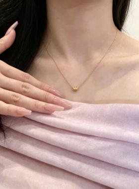 持久保色小蛮腰金项链网红同款百搭细链不褪色高级感送女友礼物