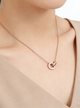 轻奢可水洗圆环锁骨链女通勤