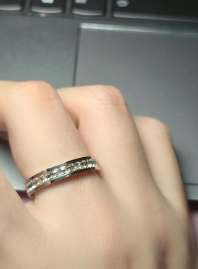 像星星一样亮晶晶!戒指越素越好看中性风情侣款气质不掉色满钻戒