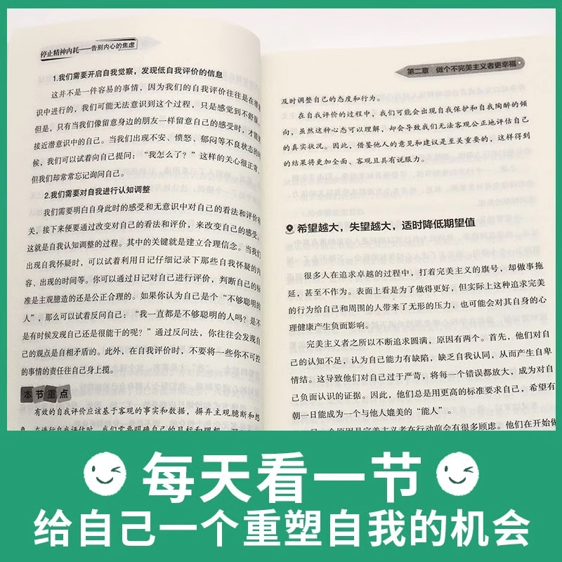 停止精神内耗与自己和解戒除玻璃心告别焦虑高敏感减压指南与自己和解QF应对焦虑心的重建积极情绪的力量焦虑自救手册静心修心暖心 - 图1