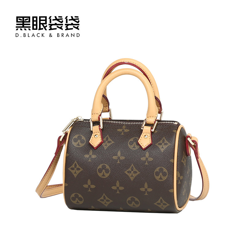 黑眼袋袋经典老花波士顿潮手提小包 黑眼袋袋箱包女士包袋
