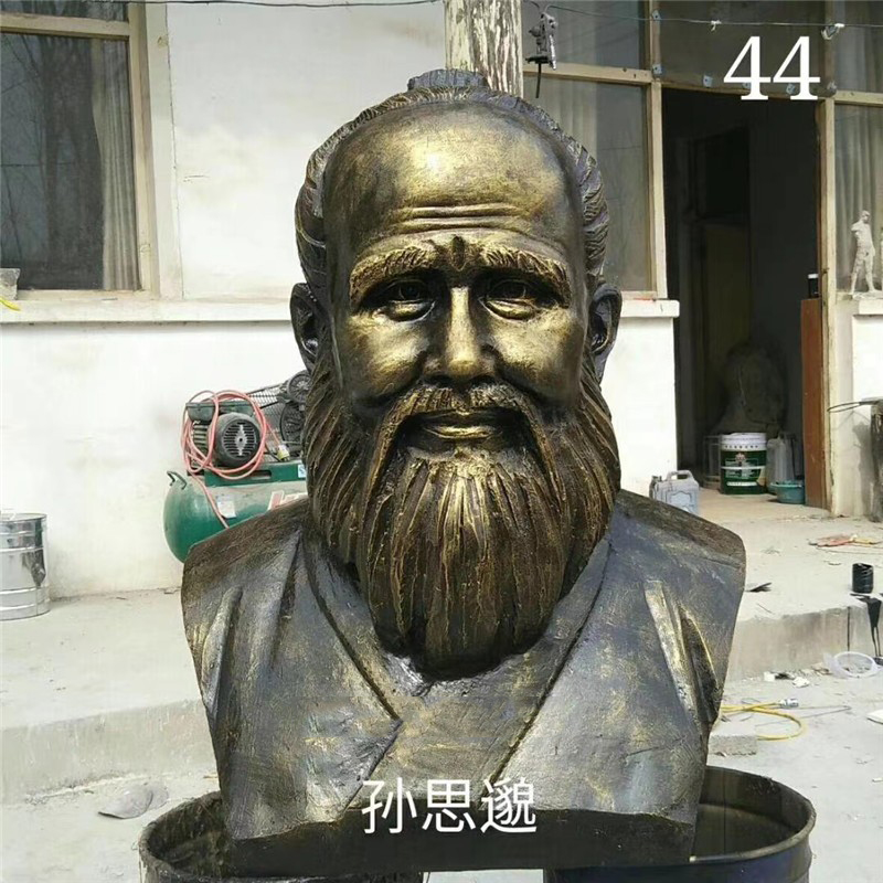 古代科学家玻璃钢胸像十大名医中医人物仿铜雕塑名人铜像头像定制-图3