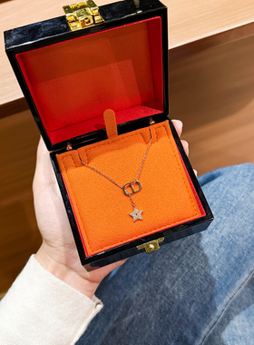 四叶草CD吊坠项链女轻奢小众