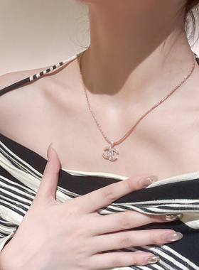 小香风双C长款毛衣链2026新款