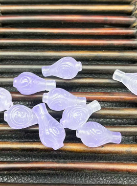 石英岩烤色通孔花瓶吊坠挂件