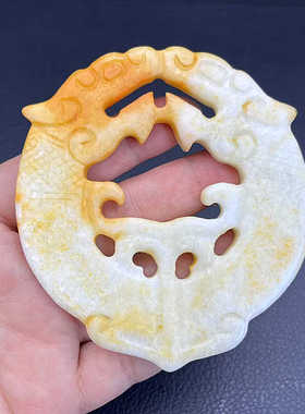 雪花玉仿古做旧玉佩玉璧
