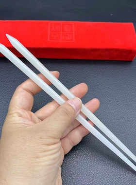仿白玉发簪发饰白色素杆簪子古风汉服新中式盘发古装拍摄道具新品