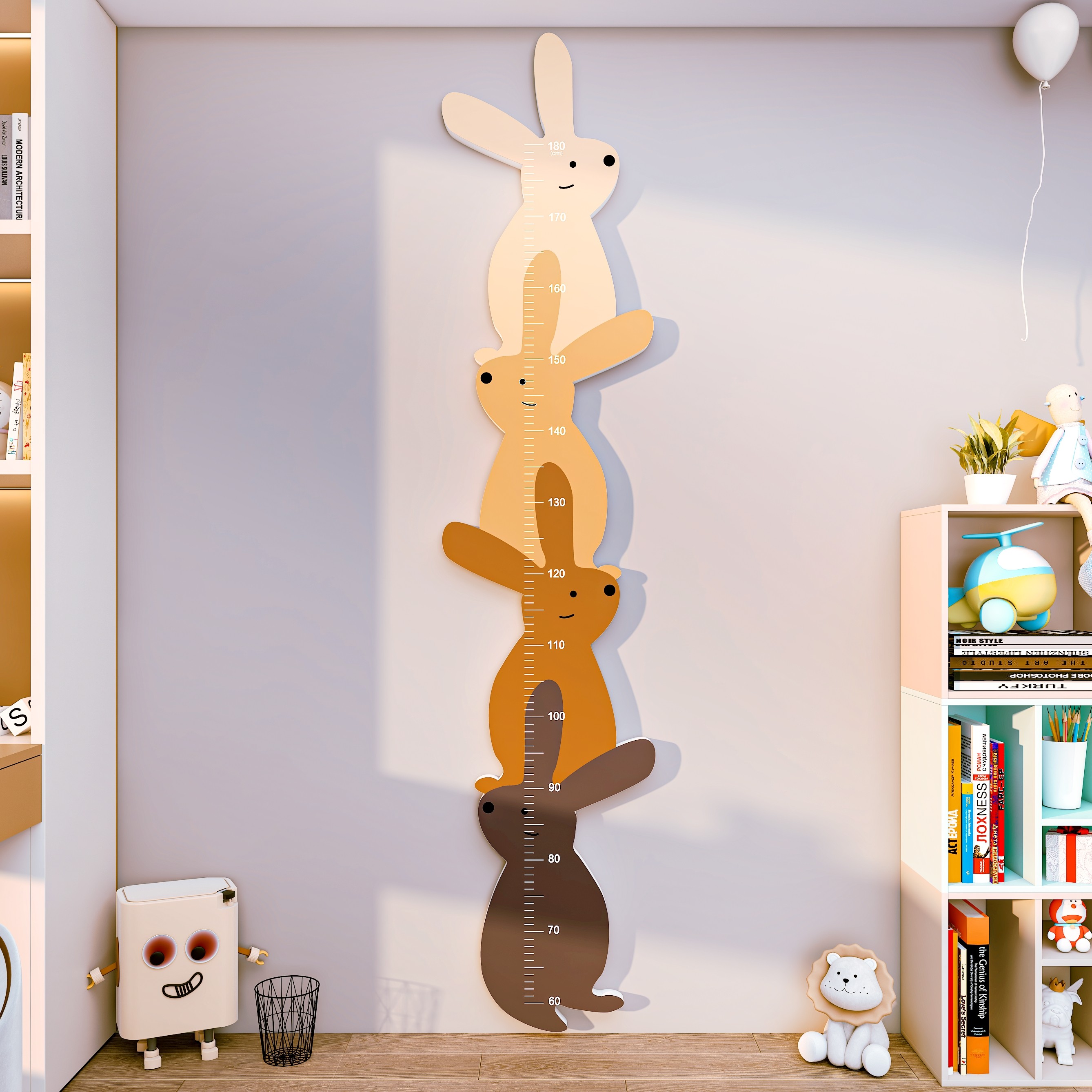 树芽宝宝身高贴3D亚克力立体墙贴幼儿园身高尺儿童房装饰墙纸贴画,淘宝优惠券,粉丝福利购,淘宝优惠卷