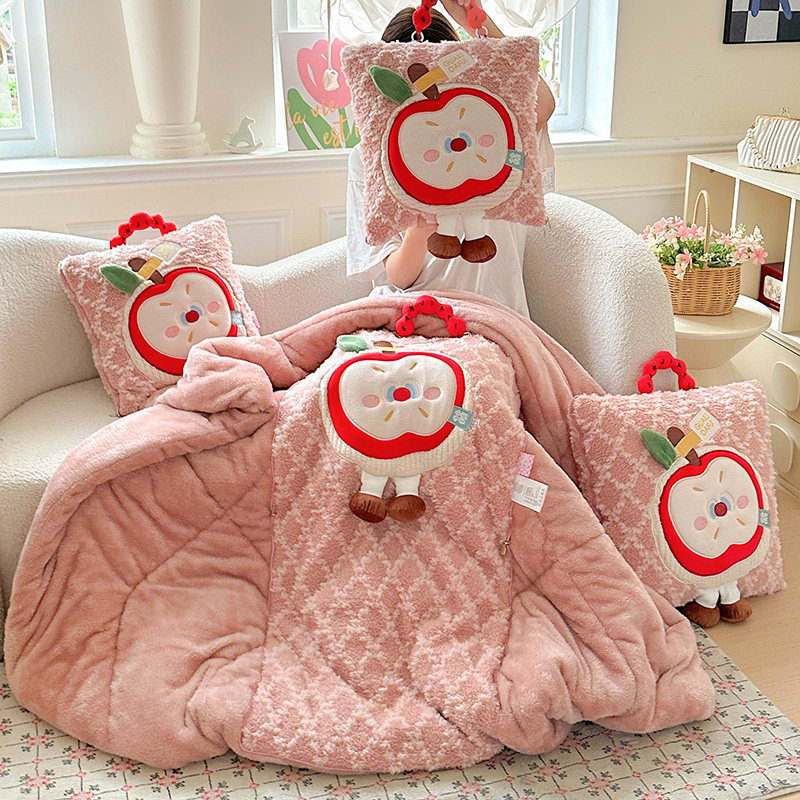 加厚牛奶绒抱枕被子两用二合一办公车用折叠午睡枕头被沙发靠垫枕,淘宝优惠券,粉丝福利购,淘宝优惠卷