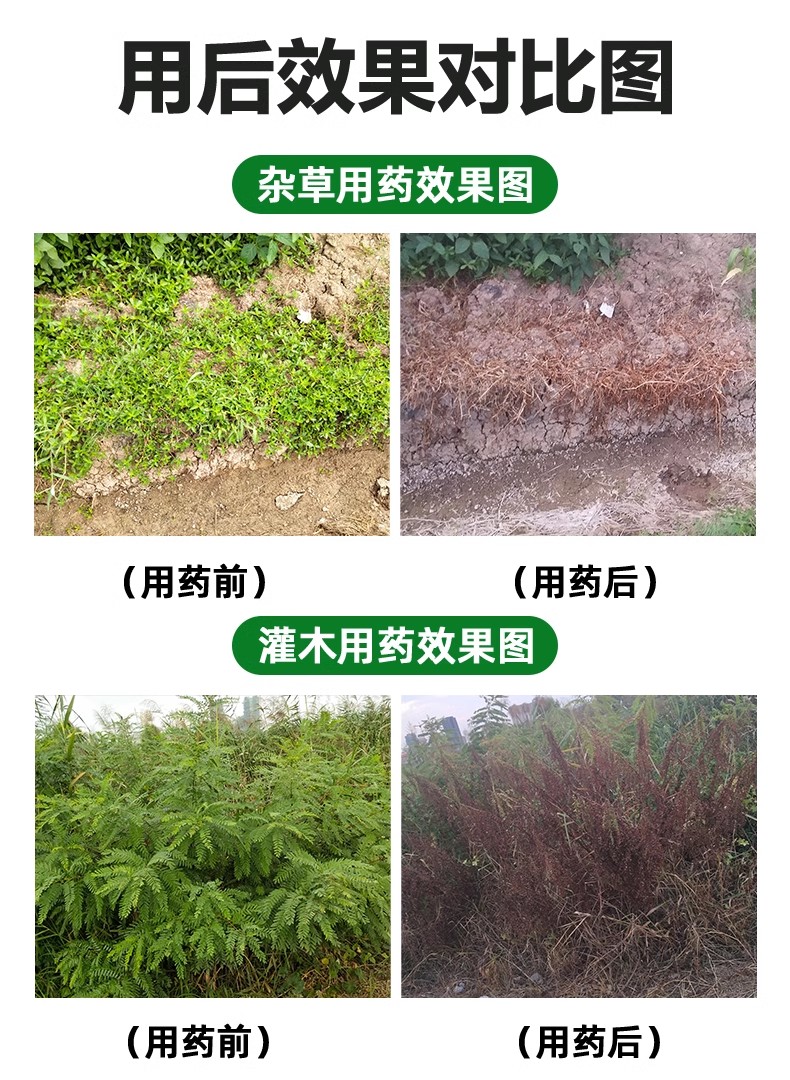 开荒锄93%二甲四氯钠草甘膦铵盐 烂根农药灭生性乐山新路除草剂 - 图2