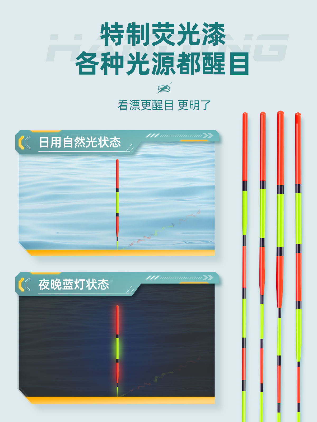 汉鼎战鲢鳙浮漂野钓醒目高灵敏鲫鱼鲤鱼浅水综合漂套装高灵敏鱼漂 - 图2