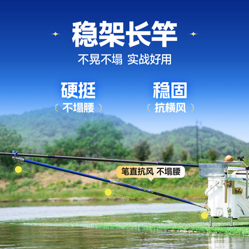 汉鼎一号碳素炮台支架钓鱼竿超轻超硬钓鱼伸缩地插架杆钓鱼鱼竿架 - 图2