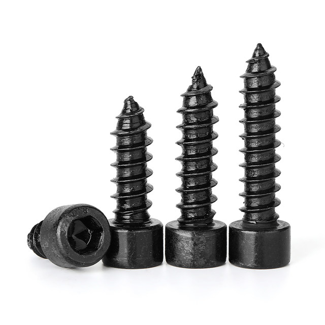 Grade 8.8 black nickel-plated hexagonal self-tapping screw