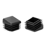 PE пластиковая квадратная скошенная внутренняя заглушка, регулируемая квадратная трубчатая заглушка, головка из нержавеющей стали, подставка для ног стола и стула, скошенная крышка, оцинкованная