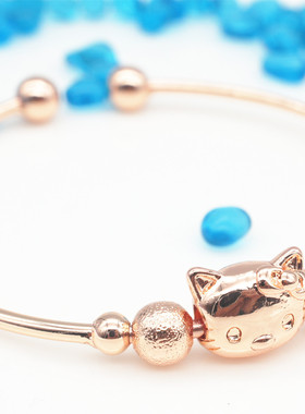 韩国版玫瑰金卡通学生森系手环