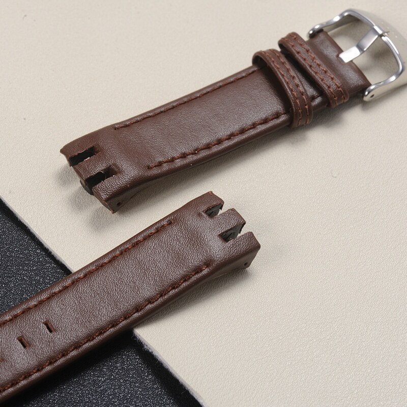 carty真皮适于swatch弧形20mm表带 carty配件