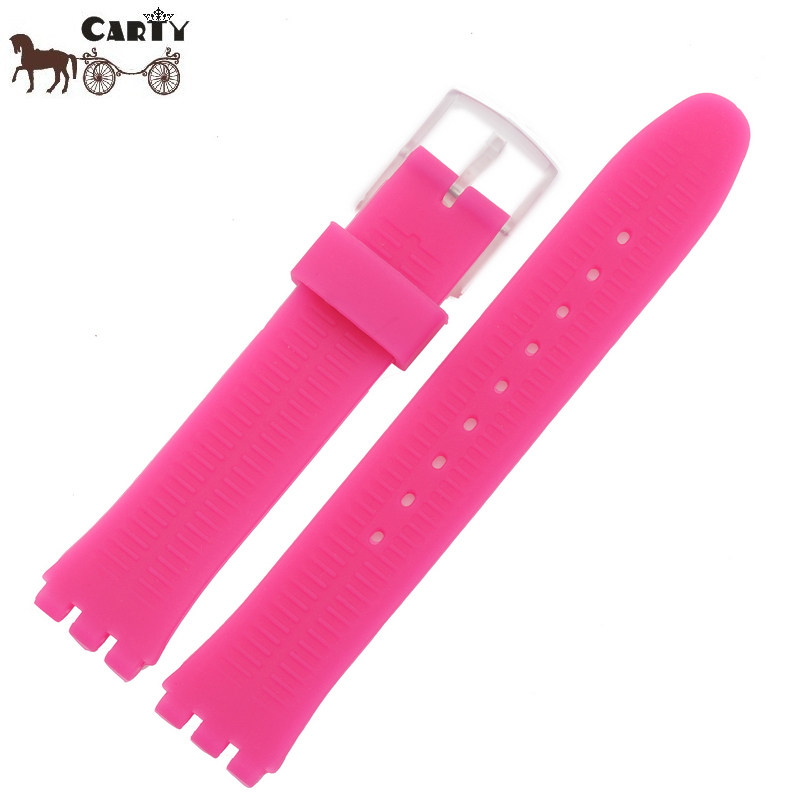carty硅胶表带配件斯沃琪胶表带 carty配件