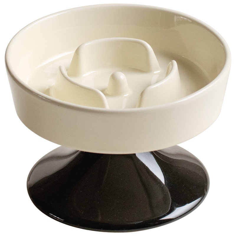 陶瓷宠物慢食碗护颈椎猫粮碗猫咪餐盘高脚防噎缓食大容量狗食盆碗,淘宝优惠券,粉丝福利购,淘宝优惠卷