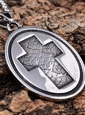 复古个性祈祷之手圣手十字架吊坠时尚饰品高级感嘻哈挂件男士项链