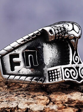 霸气宽版大码维京凯尔特雷神之锤男戒指单身个性男士指环时尚戒指