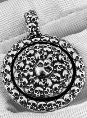 欧美新款可转动骷髅头圆盘
