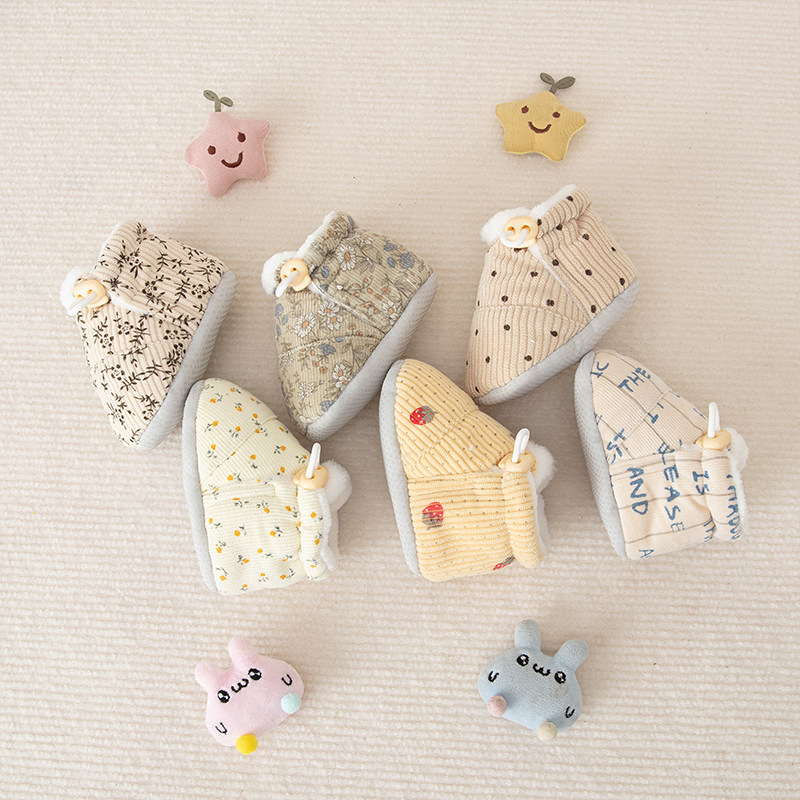 婴儿脚套新生睡觉护脚0-12月小月龄宝宝秋冬款保暖不掉跟加绒鞋子,淘宝优惠券,粉丝福利购,淘宝优惠卷