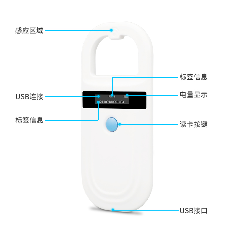 rfid宠物芯片扫描仪134.2芯片检测查询过海关狗猫动物芯片扫码器 - 图2