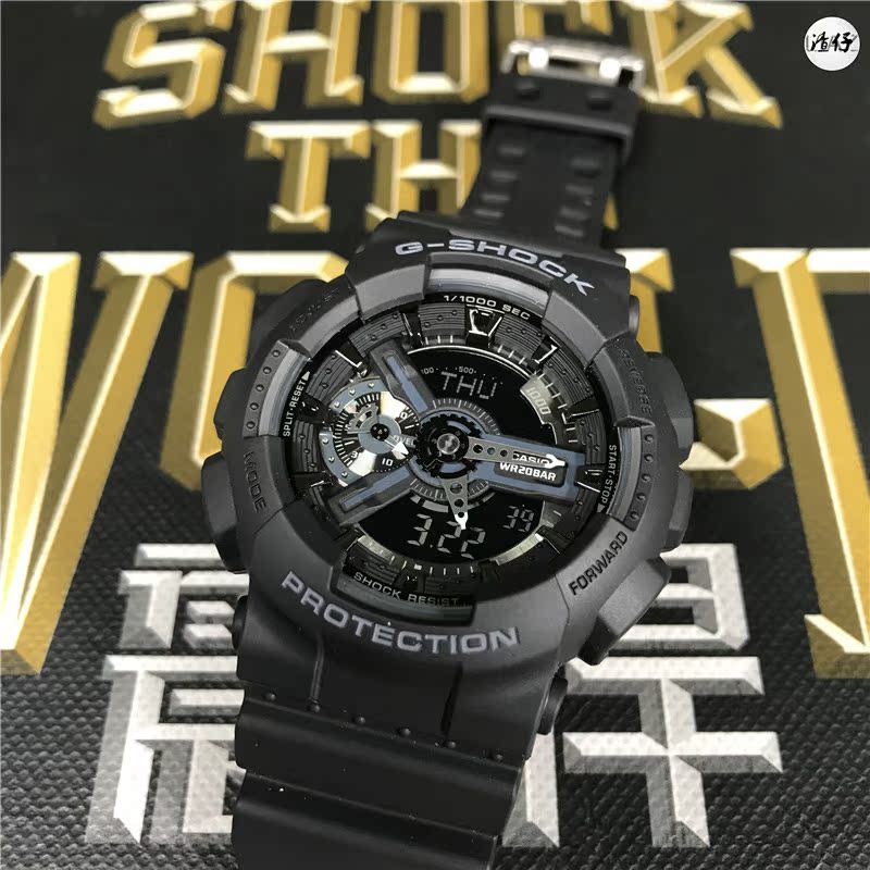 400 100 GA 1B 110 GA 黑武士运动防水潮男手表 SHOCK G 卡西欧 CASIO 400 100 GA 1B 110 GA 黑武士运动防水潮男手表 SHOCK G 卡西欧 CASIO