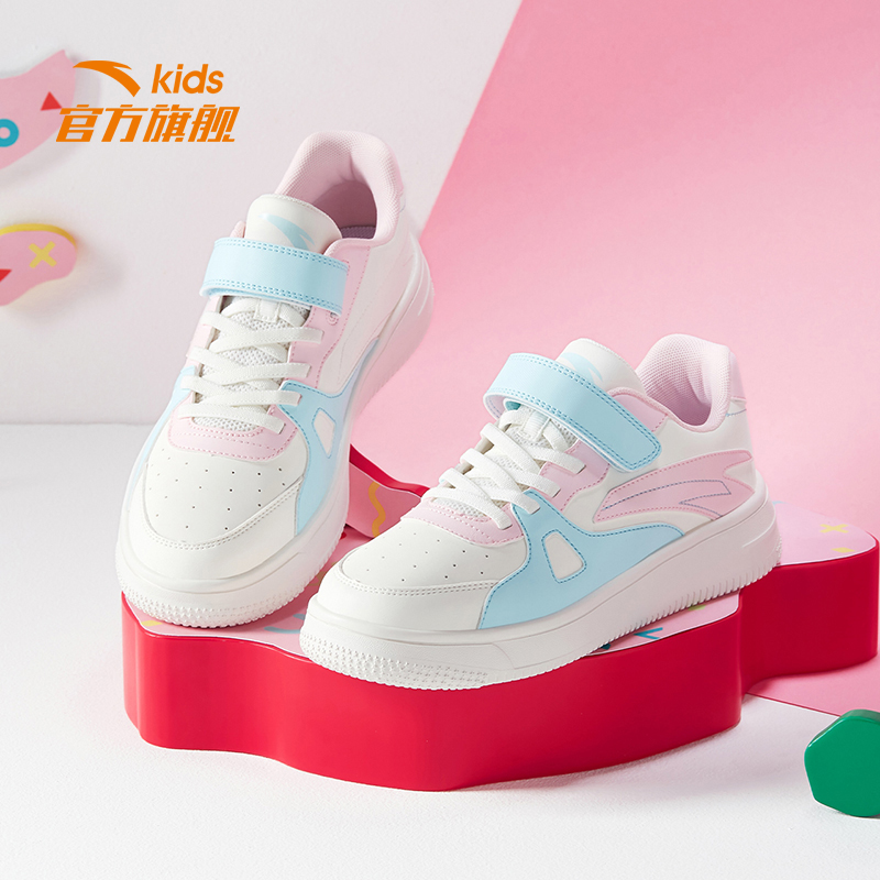 安踏儿童春秋2022新款女童小白鞋 anta安踏童装板鞋