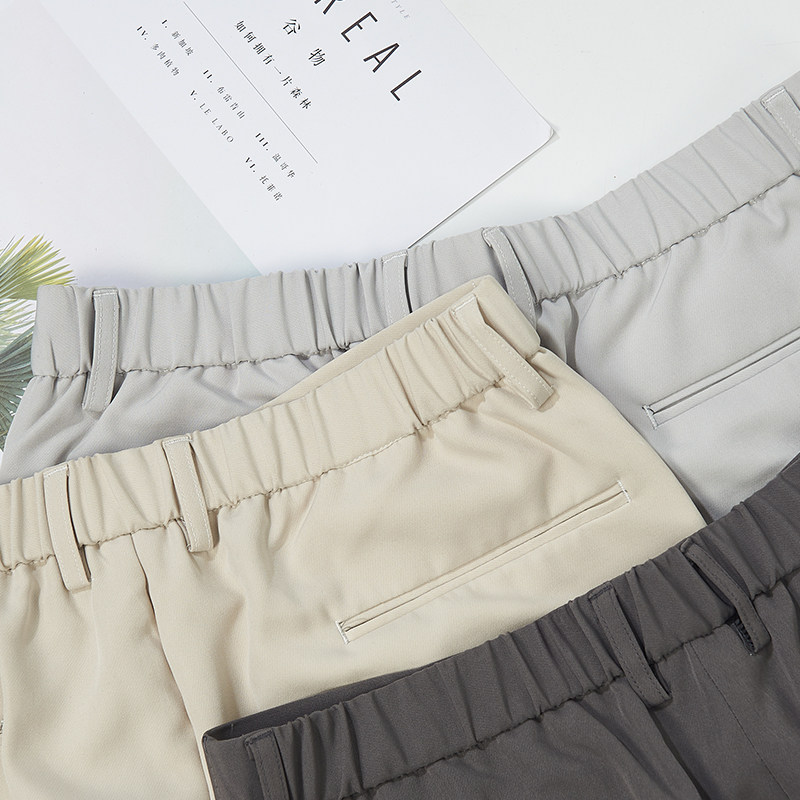 西裤男直筒宽松九分裤子雅痞休闲裤 艾诗祺男装西裤