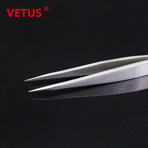 VETUS镊子 特加硬加厚精密防磁耐酸碱不锈钢尖头镊子 AC-SA - 图2