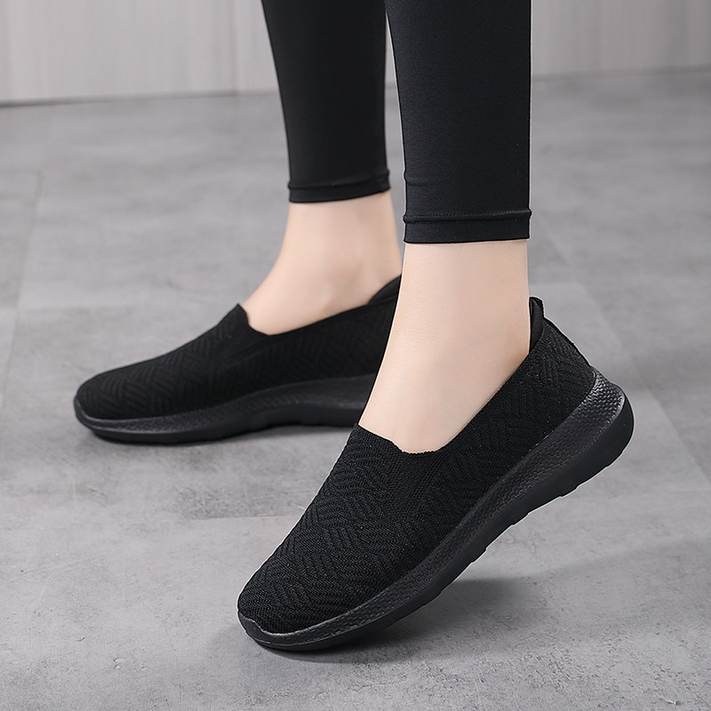 老北京布鞋女一脚蹬软底妈妈黑色运动鞋久站不累脚纯黑上班工作鞋,淘宝优惠券,粉丝福利购,淘宝优惠卷
