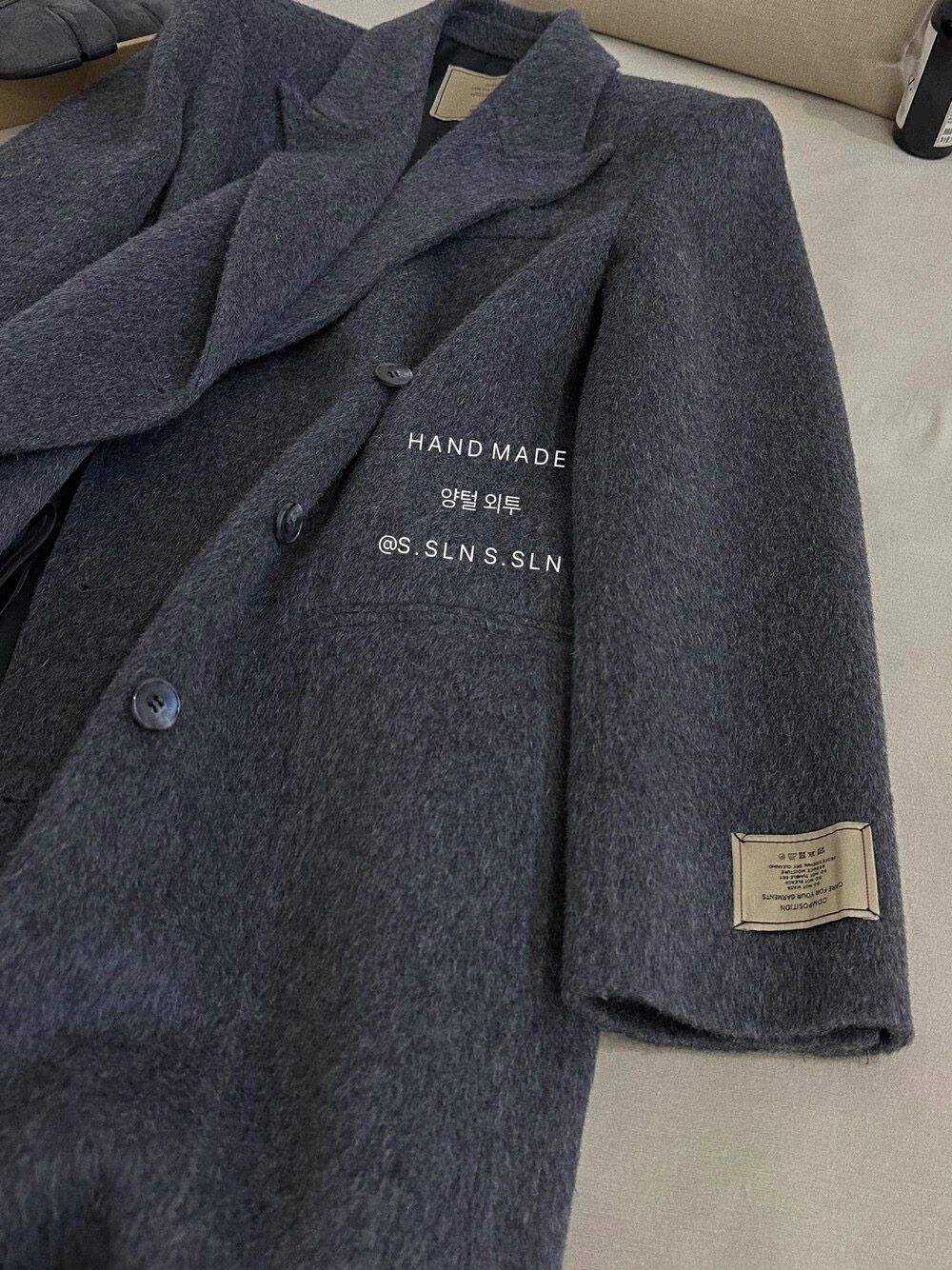 极简风经典oversize灰色西装羊毛大衣加长款高级感双面尼外套,淘宝优惠券,粉丝福利购,淘宝优惠卷