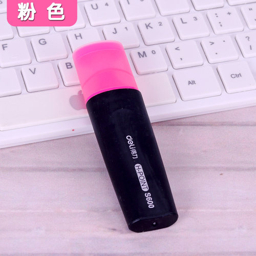 得力荧光笔日韩创意学生重点标记划线笔彩色记号笔斜头醒目笔办公文具S600 - 图1