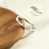 Pure silver 999 seven-grain rice closed ring