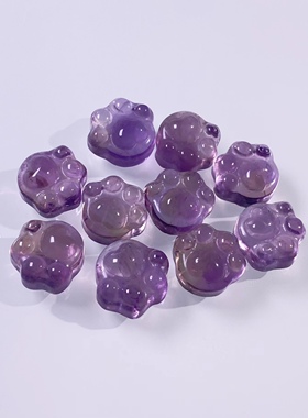 天然紫水晶猫爪吊坠紫黄晶配饰精致百搭手链项链紫晶熊掌女包邮